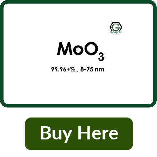Molybdenum Oxide (MoO3) Nanopowder/Nanoparticles, High Purity: 99.96+%, Size: 8-75 nm