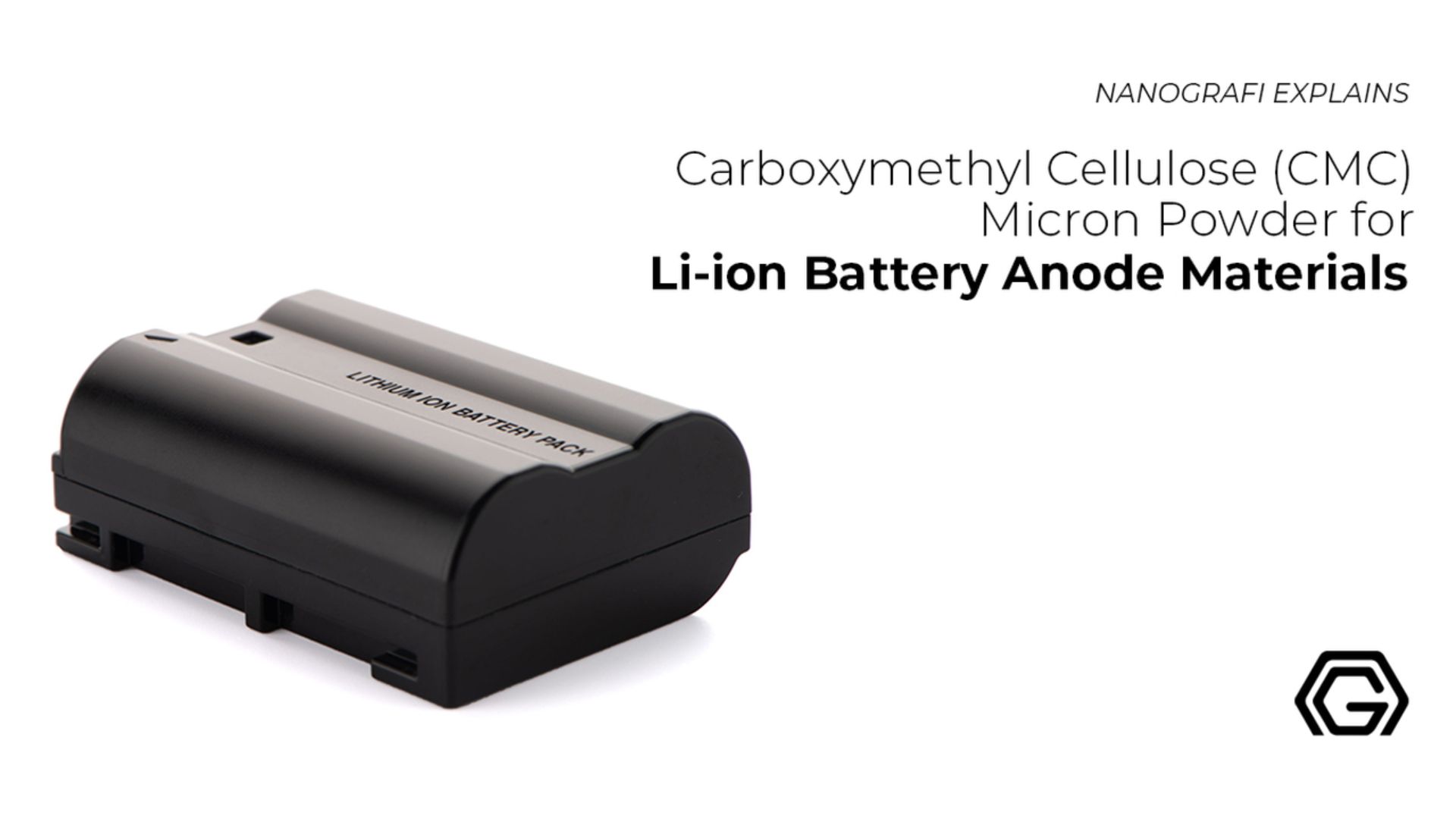 Carboxymethyl cellulose (CMC) micron powder for li-ion battery anode materials