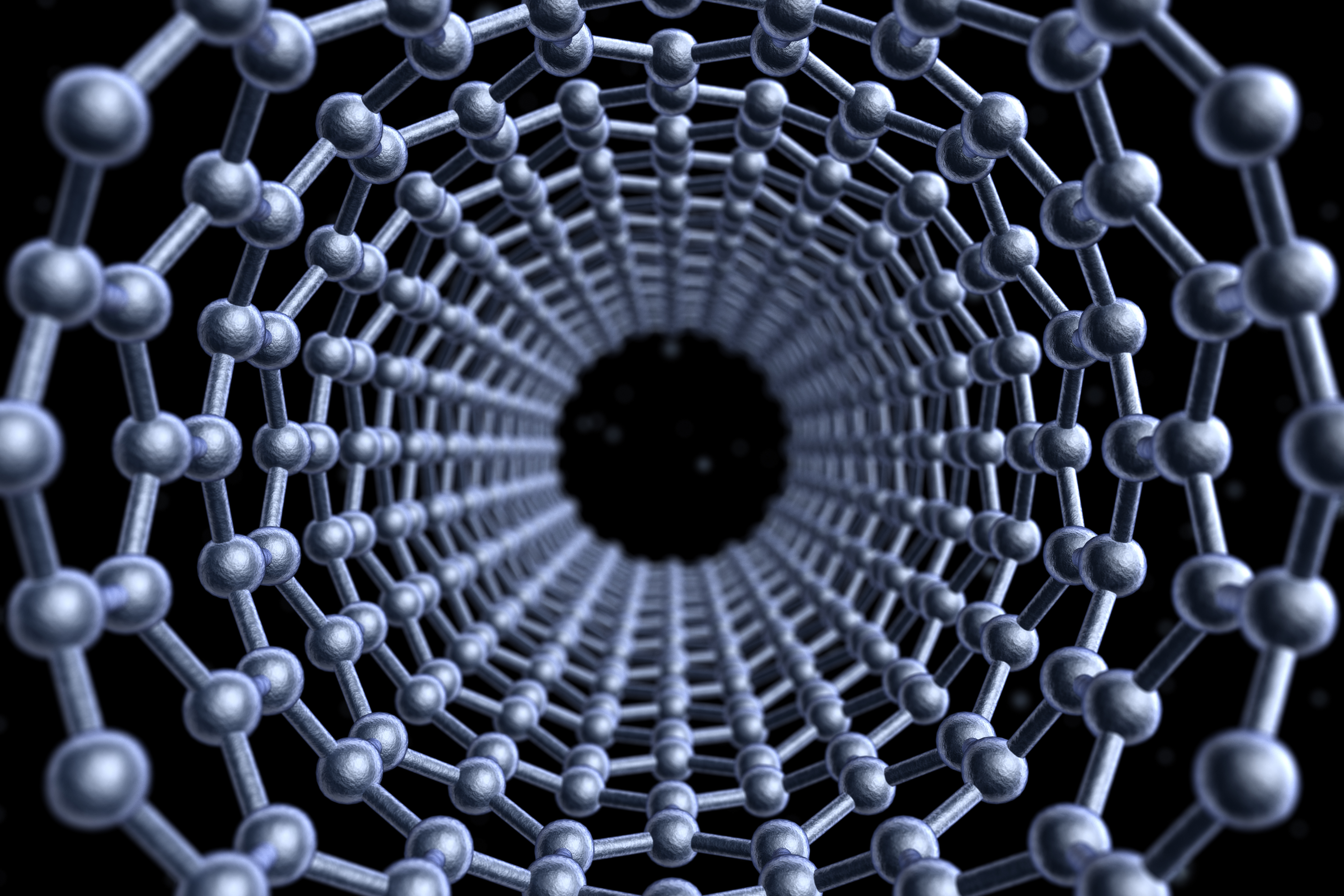Microscopic image of a carbon nanotube